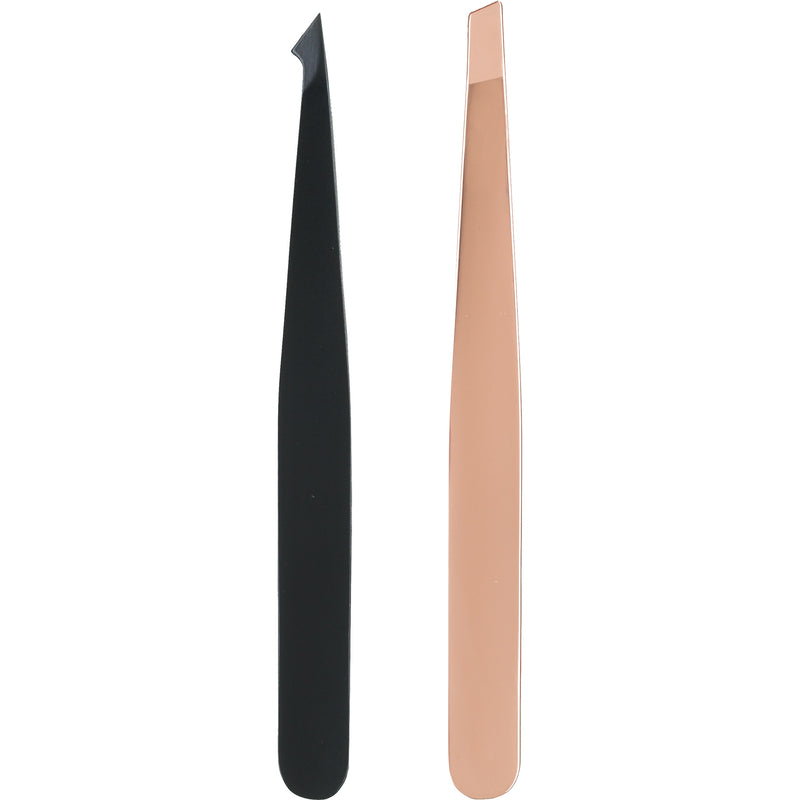 Pointed-Slant & Slant Tweezers Rose Gold