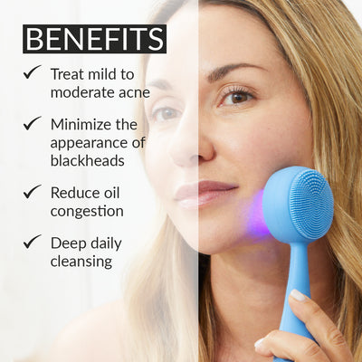 PMD Clean Acne Smart Facial Cleansing Device Carolina Blue